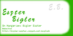eszter bigler business card